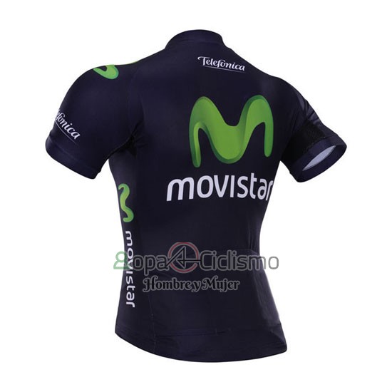 Movistar Ropa Ciclismo Culotte Corto 2015 Mangas Cortas Negro